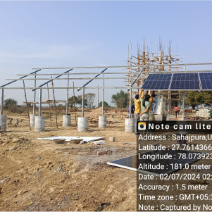 Solar plant installation for tube-well pumping